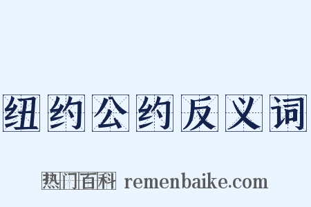 纽约公约反义词是什么意思的图片